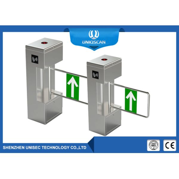 Pedestrian Vertical Swing Turnstile Gate Automatic Sliding Security Entrance