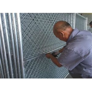 Cheap HDG Easy chain link fence panels 8ft x 12ft spacing 2inch x 2inch x 12ga wire tubing 1.5 inch with 16 ga thickness for sale