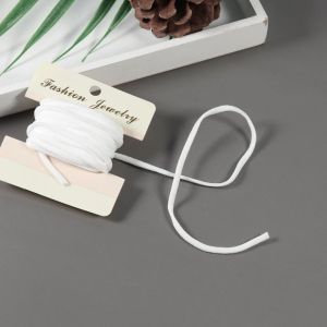 China Factory Nylon 3mm Round White Elastic Ear Loop Black Elastic Hair Band
