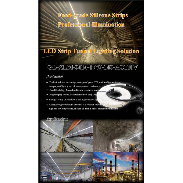 Anti-explosive Waterproof Silicone Led Strip Light SMD2835 High Lumen Flexible Light Strip Underground Mining Lighting Solution