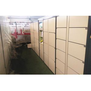 Airport Train Station Baggage Locker With Credit Card Payment And Advertising