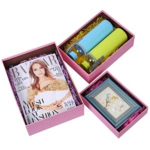 New design logo customized paperboard storage box for promotion gift with Ribbon