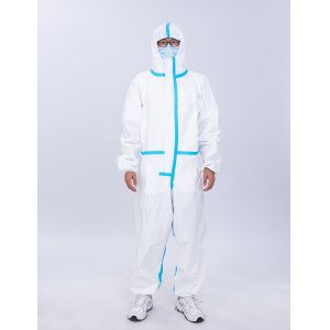 China Antistatic Medical Protective Coverall Disposable Virus Full Body Protection Suit EN14126 on sale