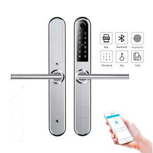 TTlock App Lock Body Mortise European Smart Door Lock With Pull Handle