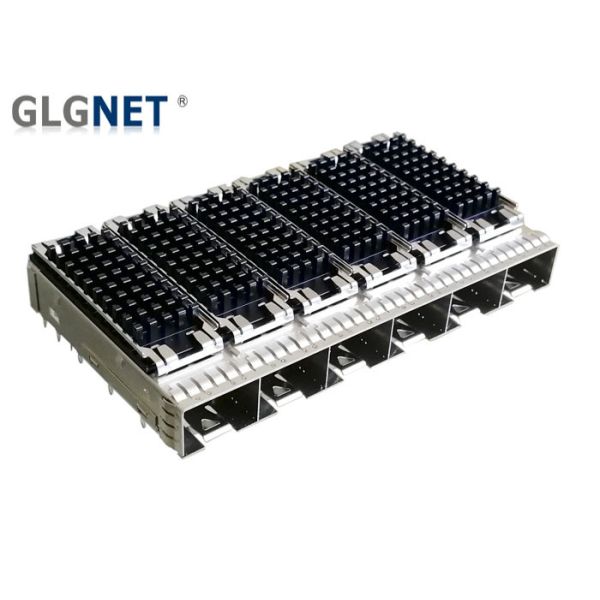 Multiple Port SFP Cage Connector 1x6 For Small Form Factor Pluggable Transceiver