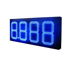 Fuel Station Pylon Sign LED Display with Photo Media Green LED Gas Light Display