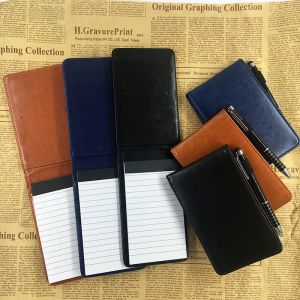 Reporters' Must-Have A7 PU Leather Cover Notepad with Gel Pen 2 Colors