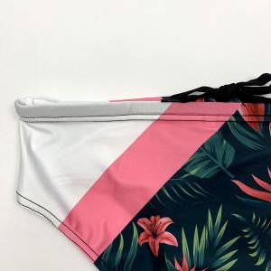 Mens Sublimation Bikini Swimwear Swim Briefs With Drawstring / Full Lining