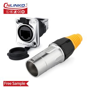 CNLINKO Waterproof Dual RJ45 Connector, UTP CAT5E RJ45 Connector for Led