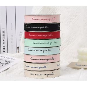 Polyester Wedding Patterned Gift Wrap Ribbon Roll 25mmX45Y For Decoration
