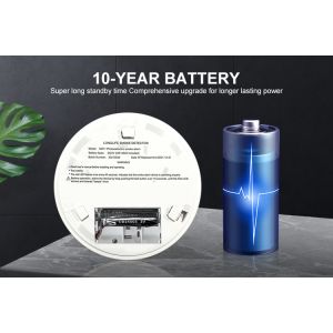 Tuya WiFi Smoke Detector Ultra Thin Battery Operated Fire Alarm Detector Sensor