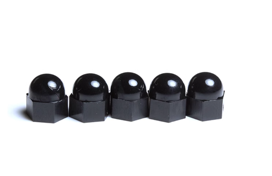 Metric Threaded M5 M6 B7 Carbon Steel Metal Hexagon Cap Nut with Black Oxide Finish DIN1587