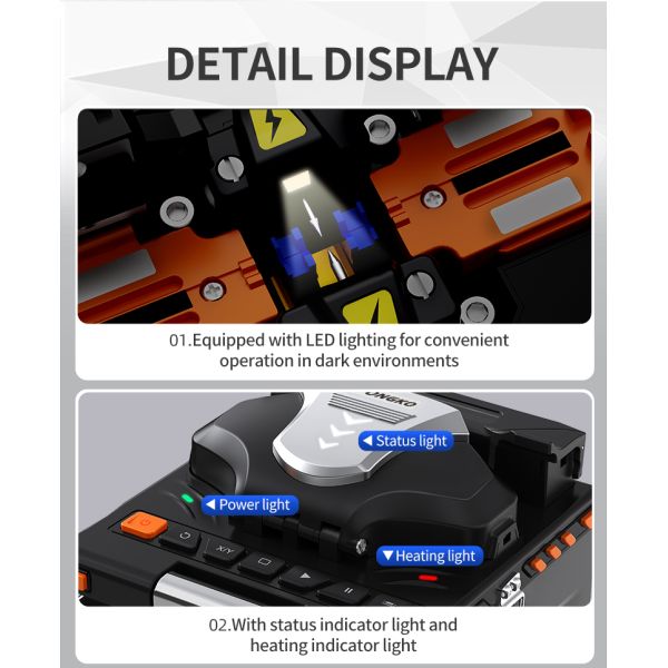 FTTH Fiber Optic Welding Splicing Machine 6 Motors Optical Fiber Fusion Splicer