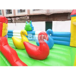 Kid Friendly Inflatable Amusement Park With Printing Outdoor Playground Blow Up
