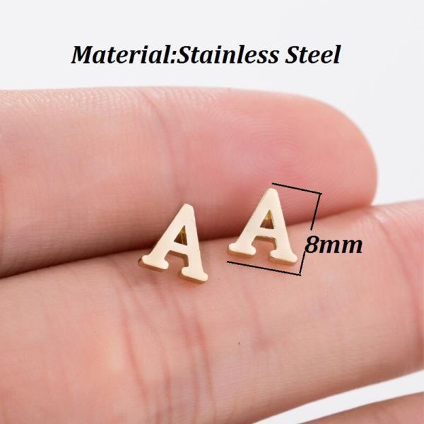 A-Z Alphabet Earrings in Stud Earrings Tiny Lovely Alphabat Letter Earrings for Women Girls Kids Personalized Jewelry