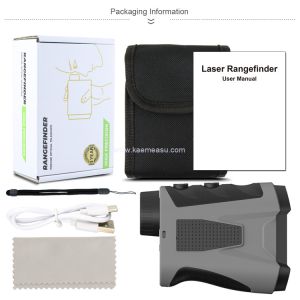 Kaemeasu USB Charging Golf Rangefinder Optical Telescope LCD Display Laser Range
