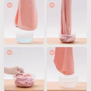 3PCS Thickened Quick-Dry Microfiber Hair Towels – Cute Macaron Color Set