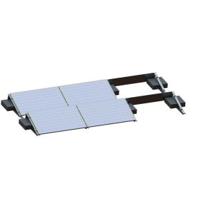 Folding Tripod Flat Roof Solar Racking Systems Windshield Mount