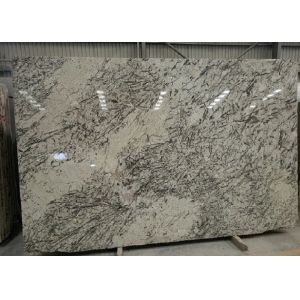 Blue Cream White Granite Slabs , Prefabricated Smooth Stone Slab Countertop