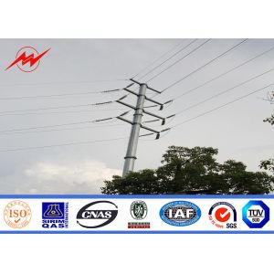 Round Steel Power Pole Multi - Pyramidal Distribution Line Electric Utility