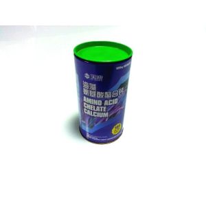 Cylindroid Painted Metal Tin Container For Calcium Powder Packaging