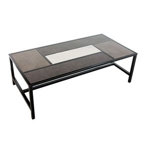 5 Pieced Rectangle Coffee Table MDF Ceramic Top 120x60cm Oil Proof