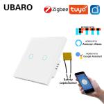 2Gang EU Standard Tuya Smart Zigbee Switch with App Voice Touch Control VIoce