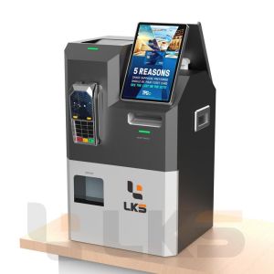 User-Friendly Dual Screen Self Payment Kiosk with Cash Coin Handling and