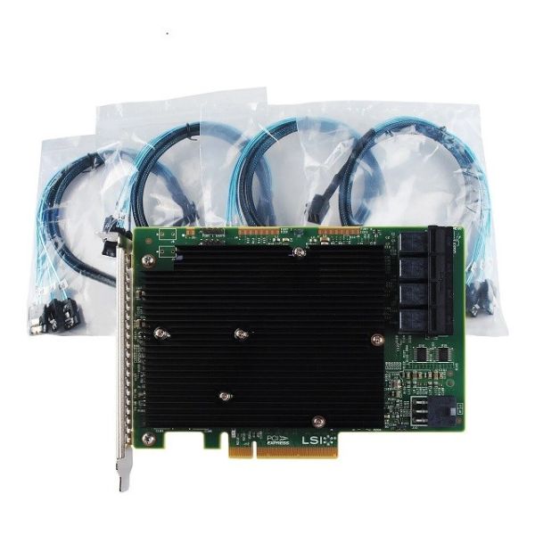 LSI SAS Server Array Card 9300-16I 12GBS HBA BUS ADAPTER CARD IT Mode 4SFF-8643