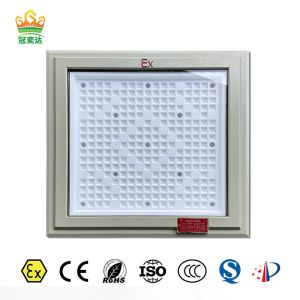 Cheap ATEX 18*18 Inch Square Shape Explosion Proof Light 100w 130lm/w Gas Station Light With Five Years Warranty for sale