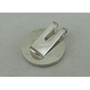 China Eco - friendly Golf Cap Clip With Rhinestone , Hard Iron Brooch Pin Emblem on sale