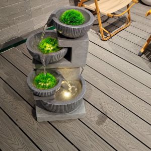 Modern Resin Fountain Electric Water Feature Indoor Decoration Kit