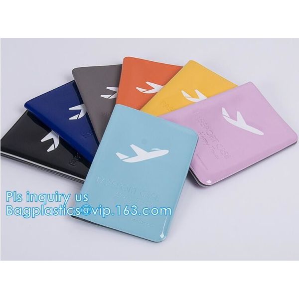 shinny promotion PVC Passport cover or Passport Case, PU and PVC grid card holder with zipper passport cover, Passport C