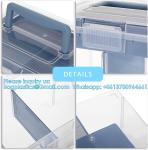 Dividing Box With Removable Tray Multipurpose Stationery Storage Box With Handle
