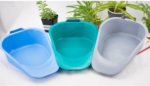 Plastic disposable patient fracture bedpan, Medical bedpan with Handles, Adult
