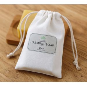 White Canvas Geological Sample Bags / Small Drawstring Bags For Oil Core Packing