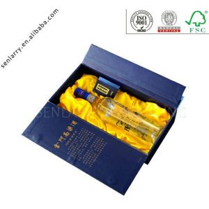China Luxury high end custom decorative wine box with clear window and rigid tray ex factory price on sale