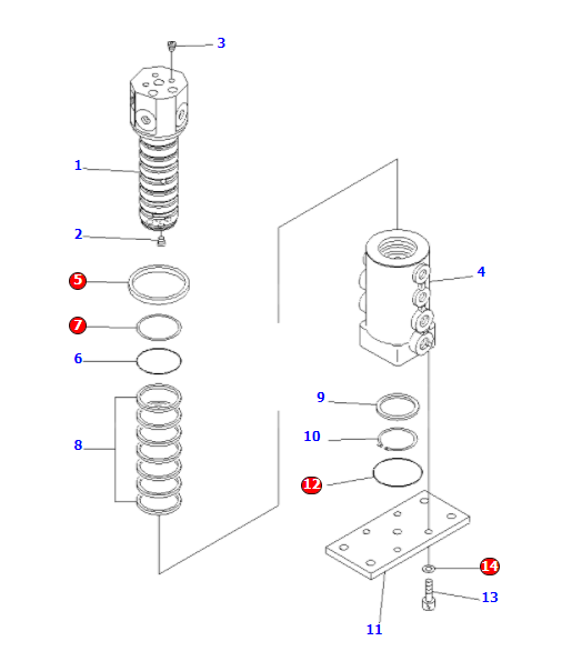 703-06-23150 7030623150 Swivel Joint Seal Kit Track Frame For KOMATSU PC30MR PC30UU PC35MR PC38UU