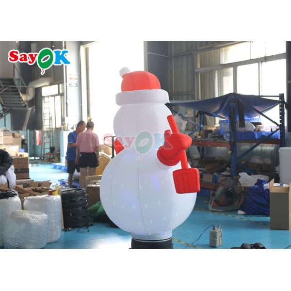 Oxford Cloth Inflatable Holiday Decorations Air Model Pvc Inflatable Rotating Christmas Snowman