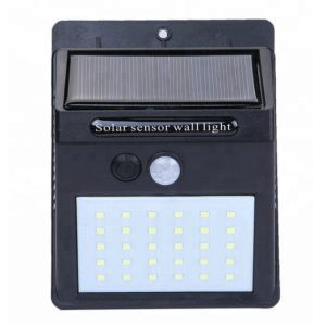 3.7v ABS 30 Leds Solar Powered Outdoor Lights With Motion Detector For Backyard