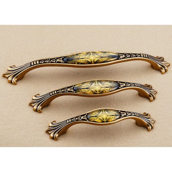 Antique Brass Furniture Hardware Pull Handles European Cabinet Drawer Wardrobe