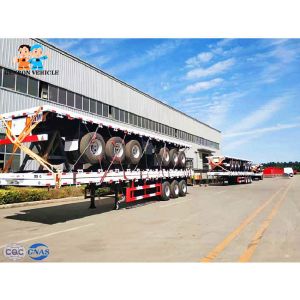 Anticorrosive E Coating Transporting Q235 40ft Container Tractor Trailer