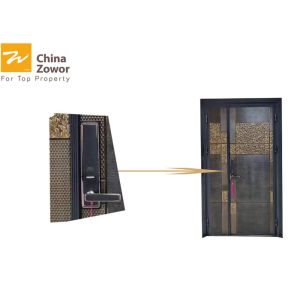 Solid Structure Fireproof Entry Doors Environment Friendly 90 Minute Fire Grade