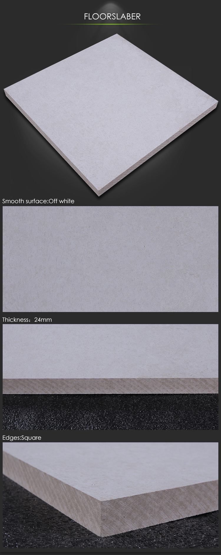 High Quality Non-Asbestos Anti-Crack Fiber Cement Floor Board