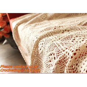 Vintage Handmade Crocheted Tablecloths, Tablemat, Corcheted Lace Table linen,