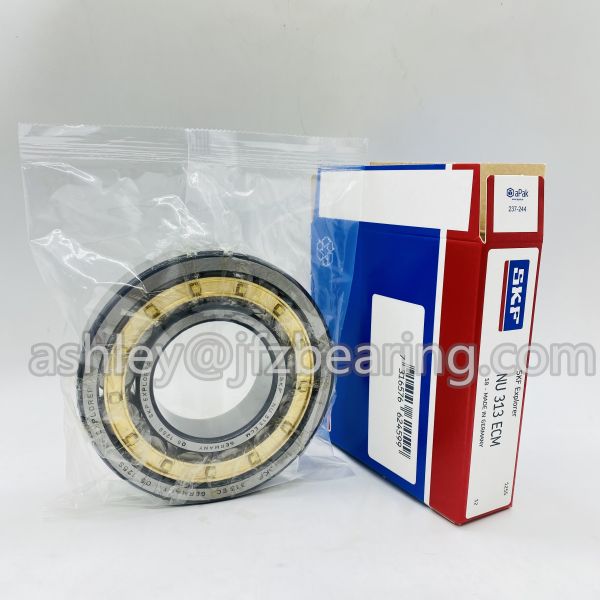 SKF NU 313 ECM/C3 Cylindrical Roller Bearing, Single Row, Removable Inner Ring, Straight Bore, High Capacity, C3 Clearan