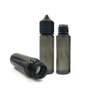 Transparent Round PET E Liquid Bottles With Screw Cap Screen Printed Various
