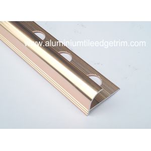 Cheap Anti Corrosion Aluminium Round Edge Tile Trim In Polished Rose Gold for sale