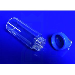 Clear Fused Silica SIO2 Quartz Reagent Bottle With Screw Thread End
