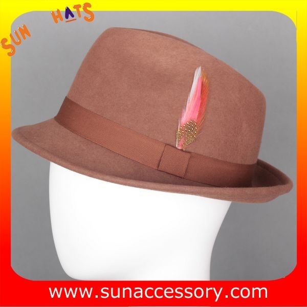 4190369 Sun Accessory customized winner fashion 100% wool felt fedora hats,hats for men